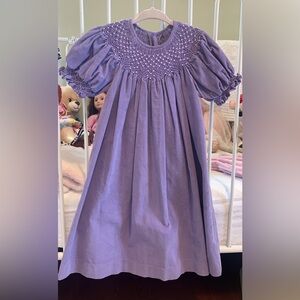 Mom and Me smocked purple corduroy dress size 2t